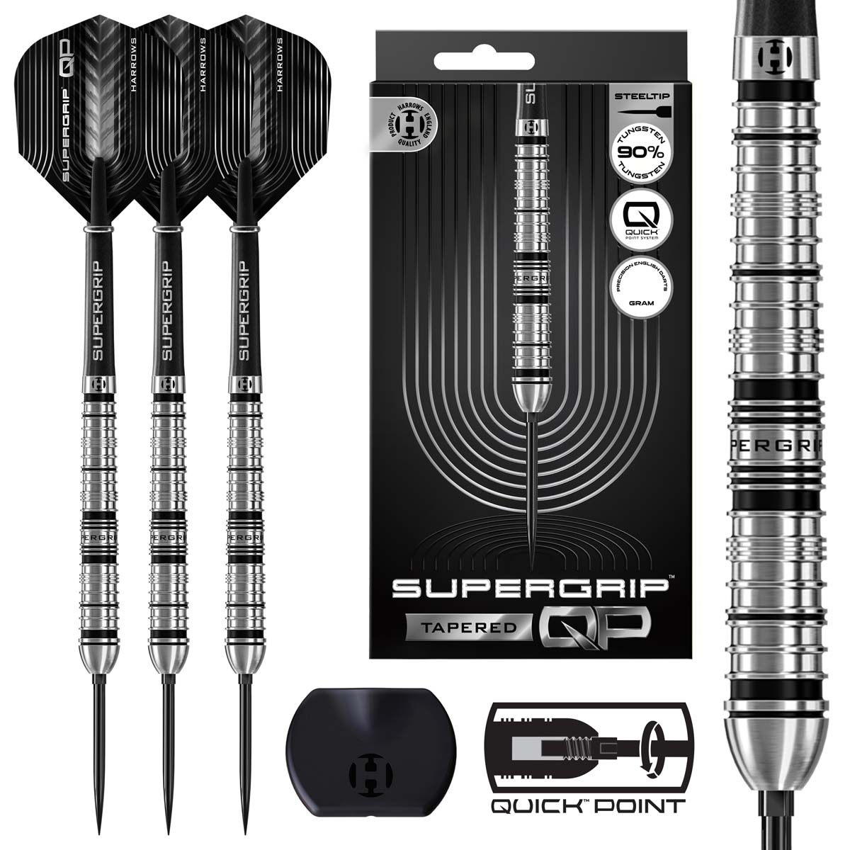 Picture of HARROWS SUPERGRIP QP TAPERED STEELTIP DARTPIJLEN 