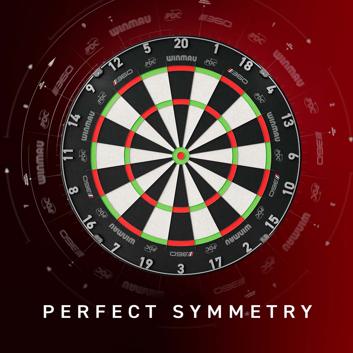 WINMAU DARTBORD 360 TRIPLE CORE DARTSHOP DAS ROGGEL