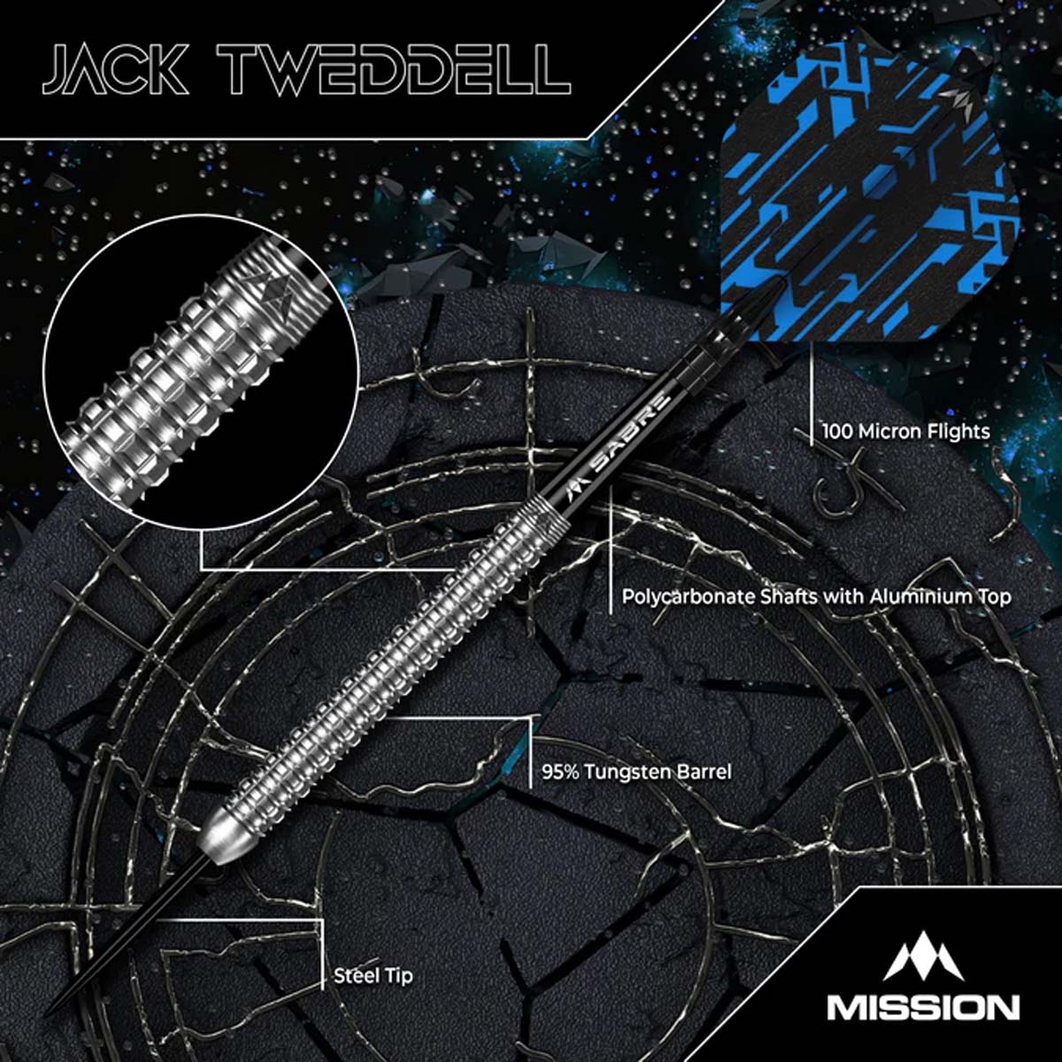 Afbeeldingen van Mission Jack Tweddell Darts - Dartpijlen