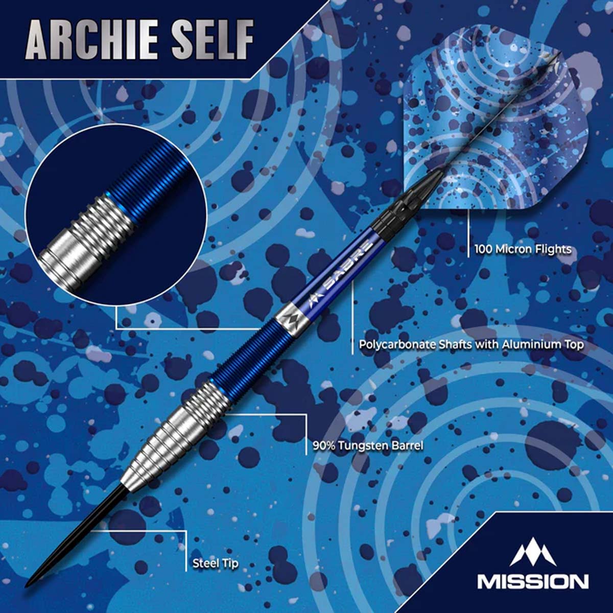 Afbeeldingen van Mission Archie Self Darts - Dartpijlen