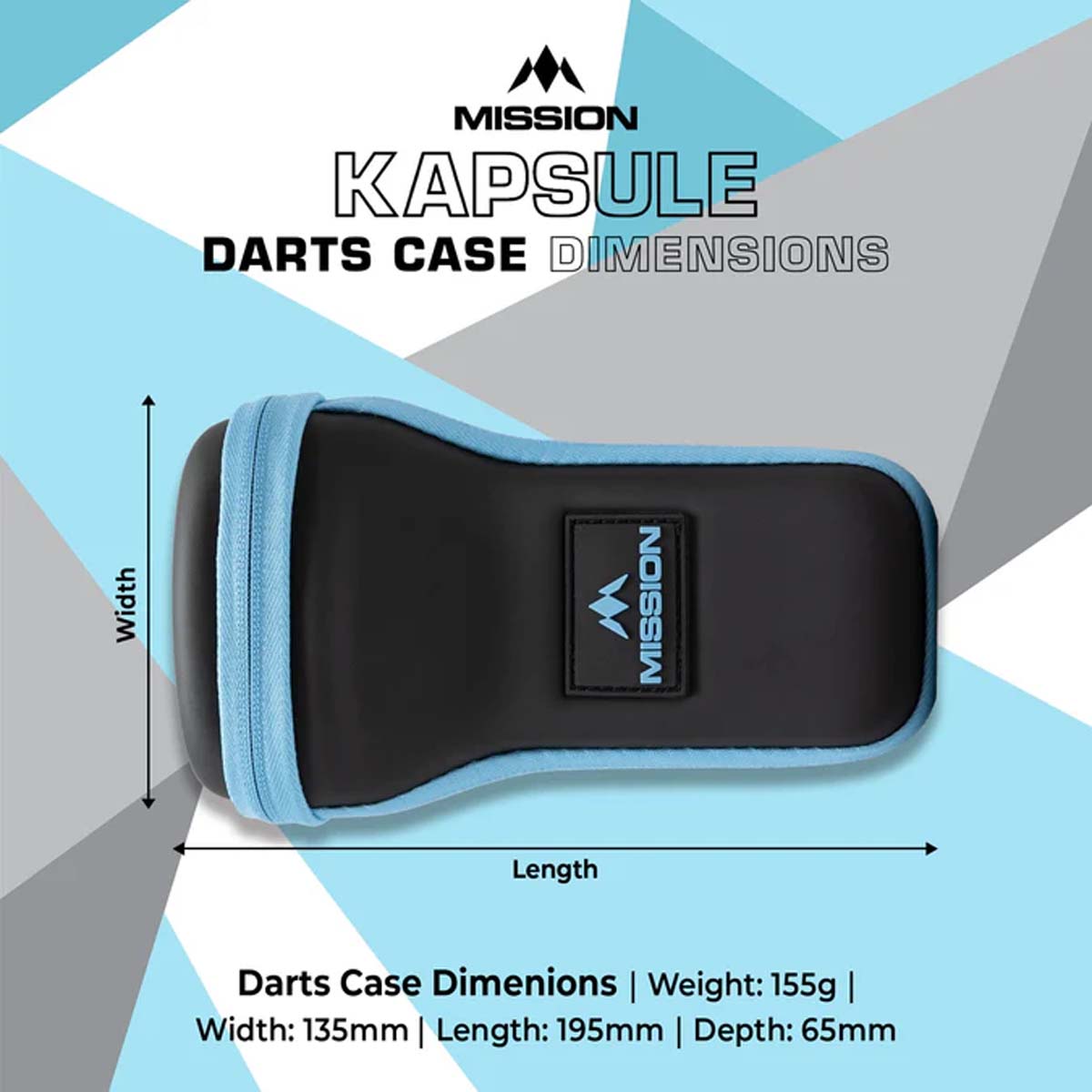 Afbeeldingen van MISSION KAPSULE DART CASE DROP IN BLACK& RED