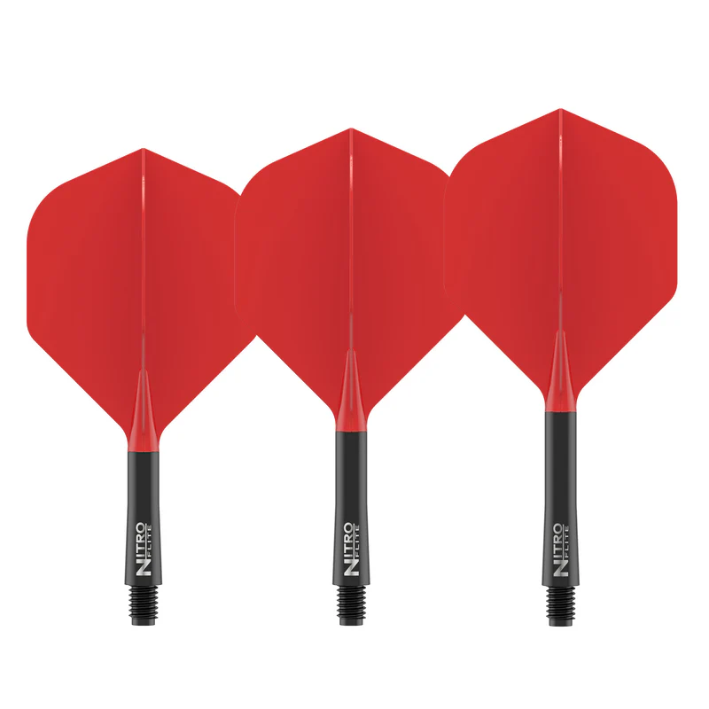 Image de Ailettes intégrées Red Dragon Nitro Flite Standard No2 Noir & Rouge