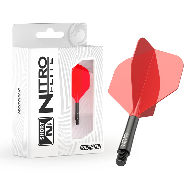 Image de Ailettes intégrées Red Dragon Nitro Flite Standard No2 Noir & Rouge
