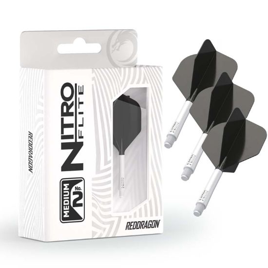 X0971 NITRO FLITE WHITE BLACK MED Image3 dartshop dasroggel