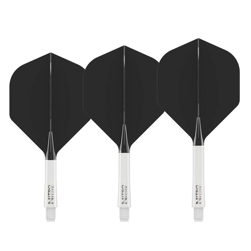Image de Ailettes intégrées Red Dragon Nitro Flite Standard No2 Blanc & Noir