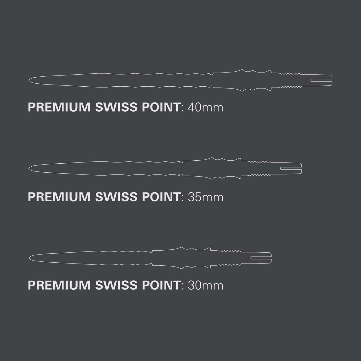 Image de POINTE ACIER SWISS TARGET JAPAN PREMIUM NOIR