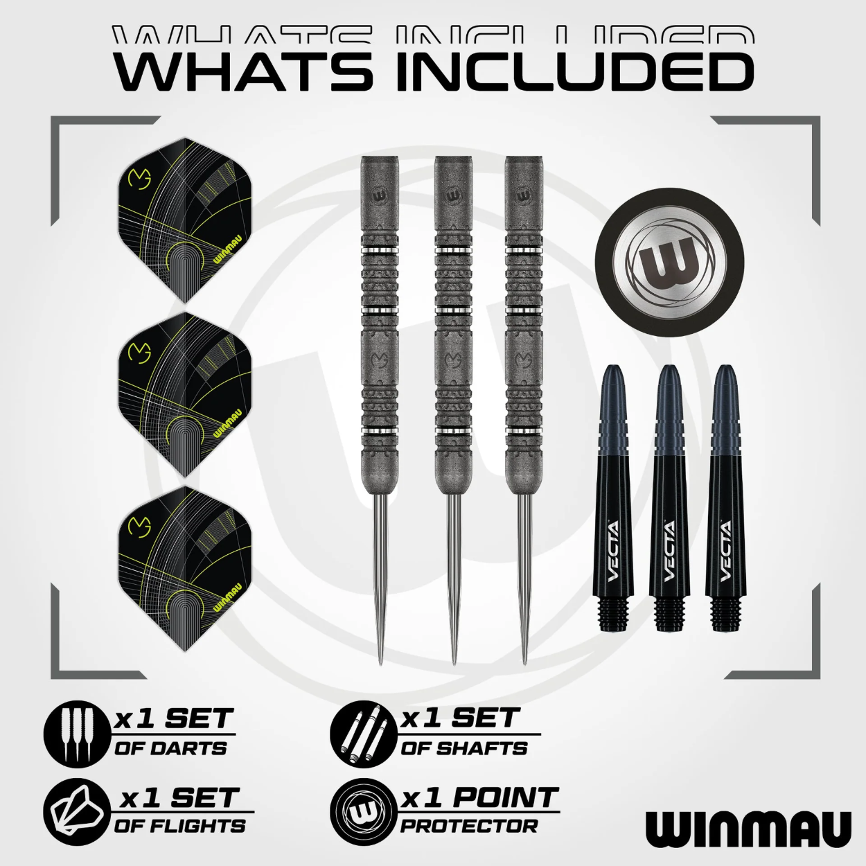 Image de Fléchettes pointe acier Winmau MVG Signature Edition