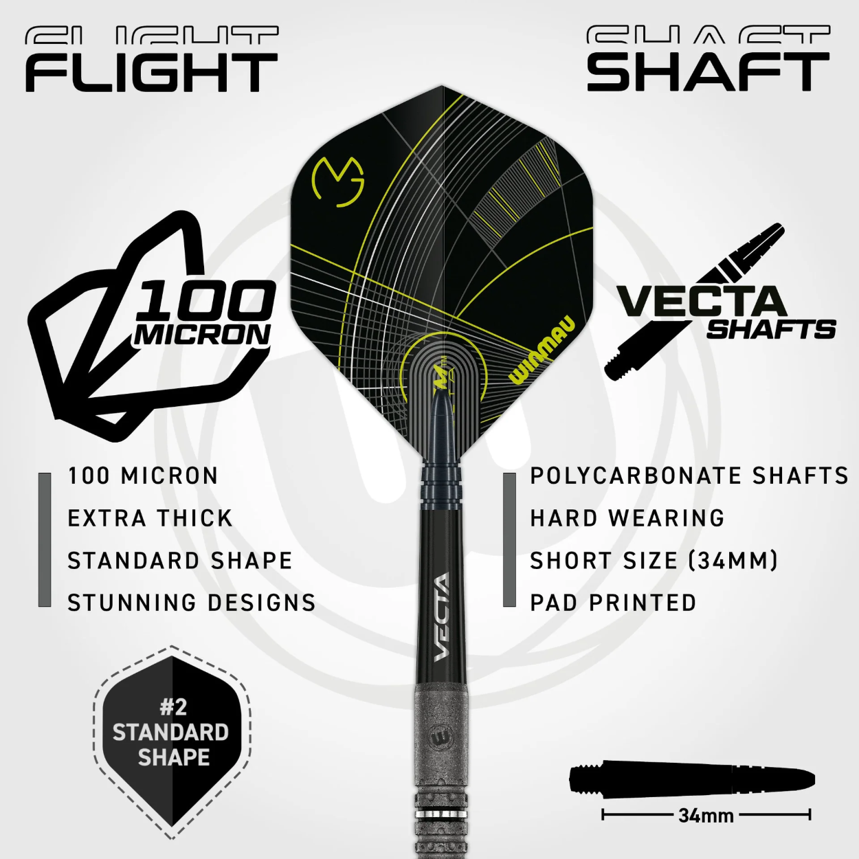 Image de Fléchettes pointe acier Winmau MVG Signature Edition