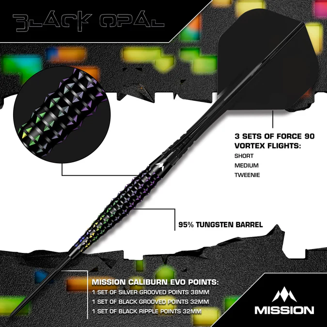 Picture of Mission Black Opal Steeltip Darts