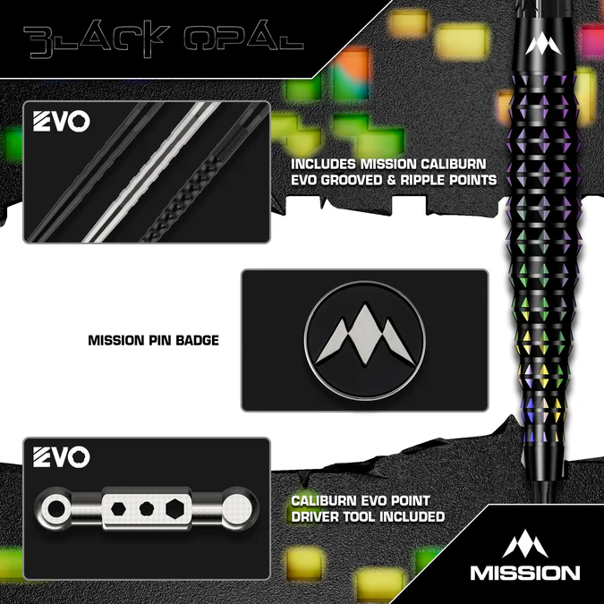 Picture of Mission Black Opal Steeltip Darts