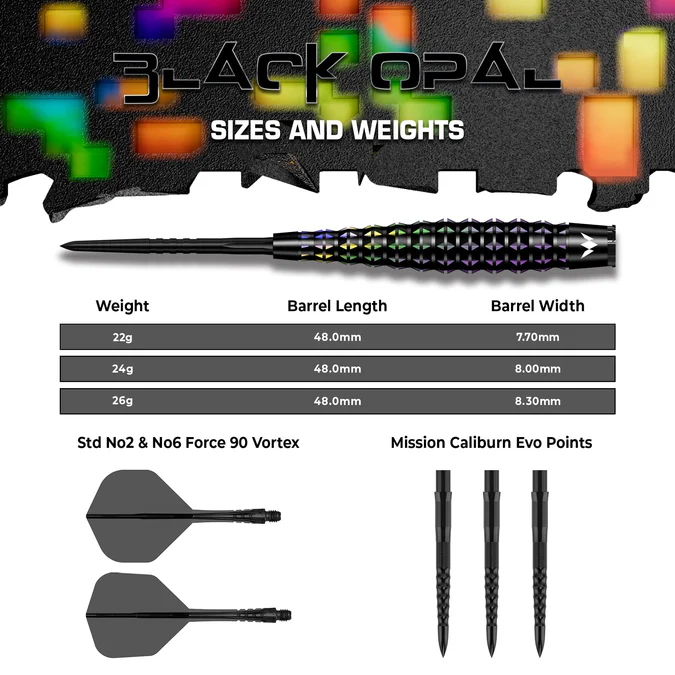 Picture of Mission Black Opal Steeltip Darts