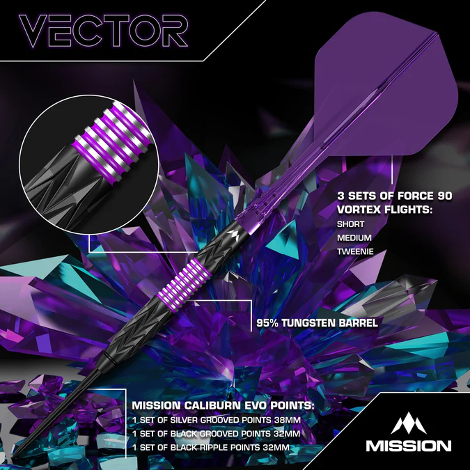Afbeeldingen van Mission Vector Steeltip Dartpijlen