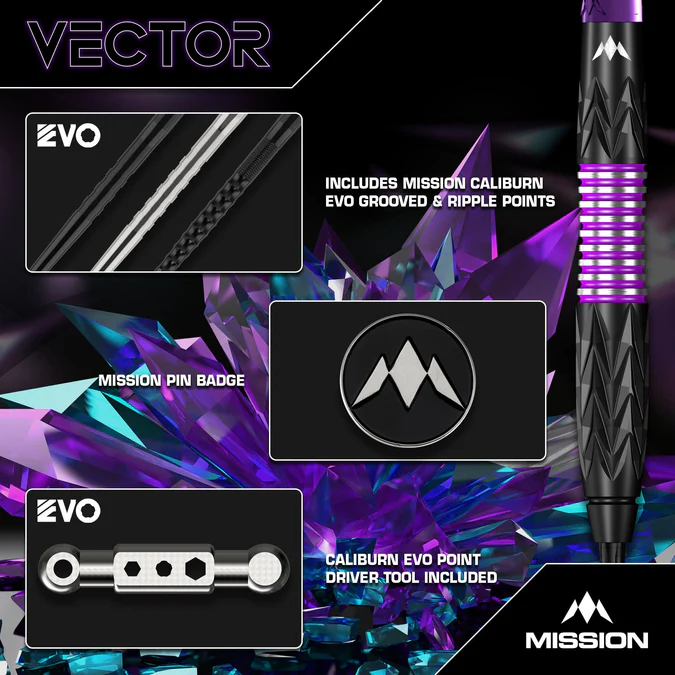 Afbeeldingen van Mission Vector Steeltip Dartpijlen