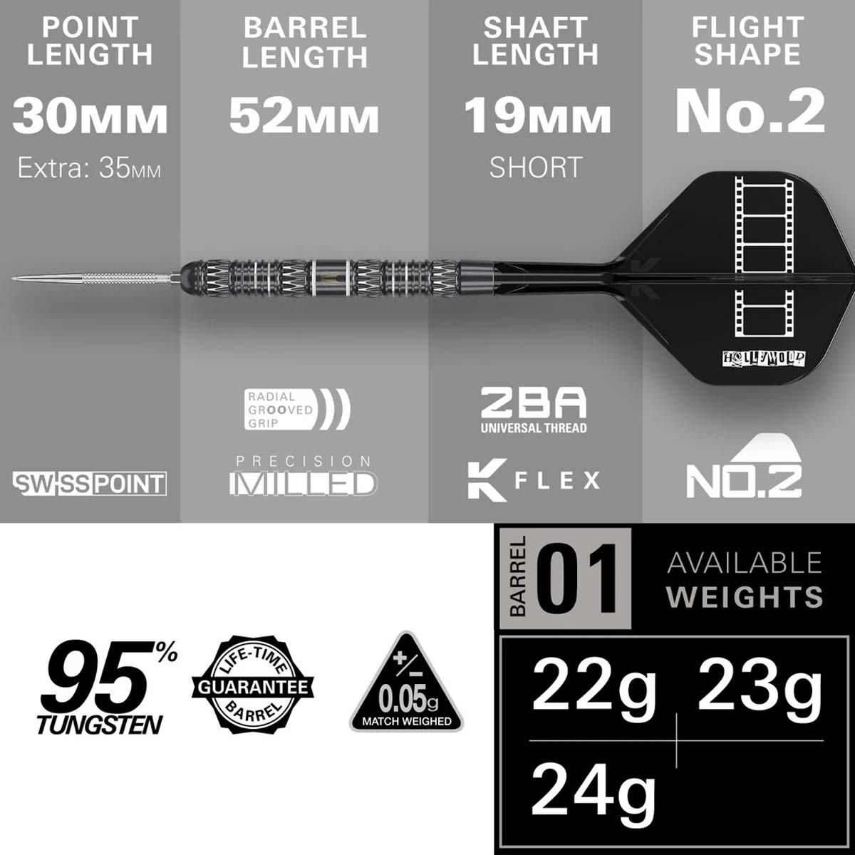 TARGET CHRIS DOBEY 95K - STEEL TIP DARTPIJLEN DARTSHOP DAS ROGGEL
