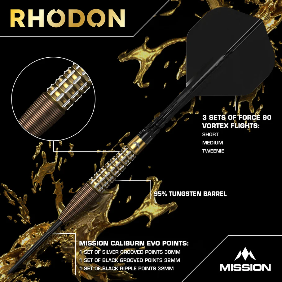 MISSION RHODON DARTS STEEL TIP SET