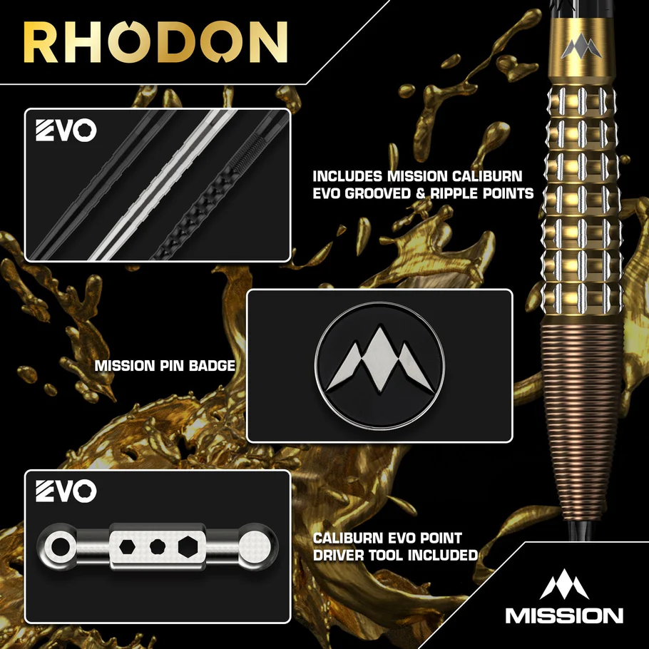 MISSION RHODON DARTS STEEL TIP SET