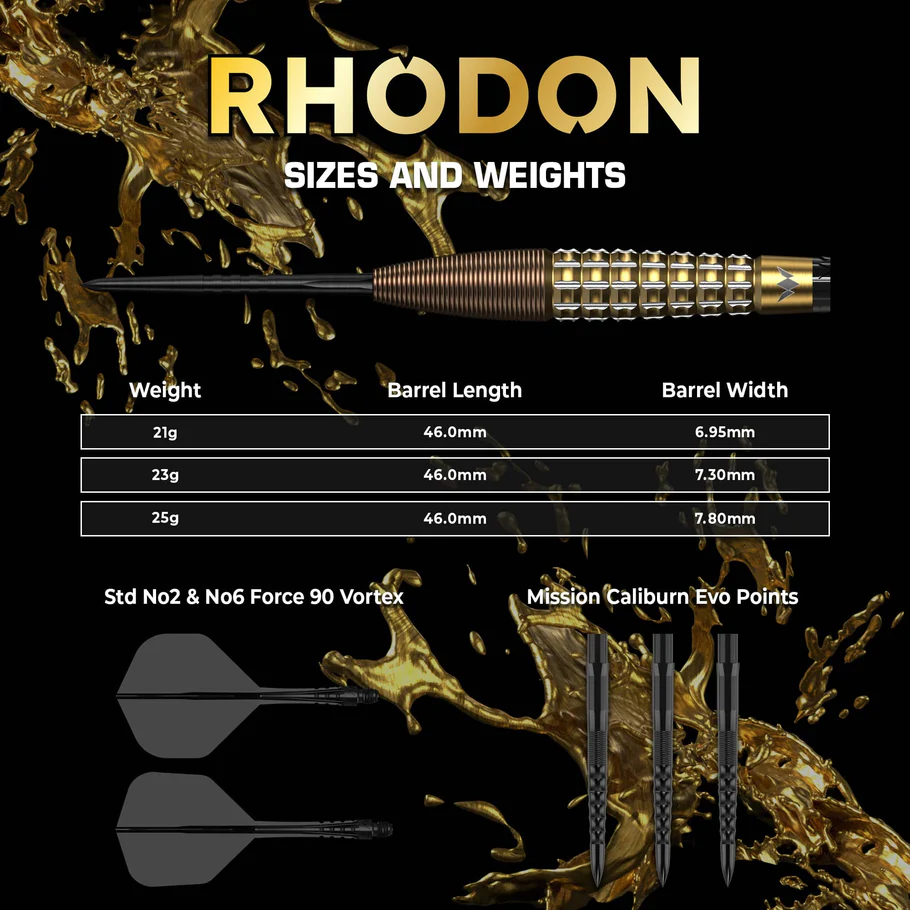 MISSION RHODON DARTS STEEL TIP SET