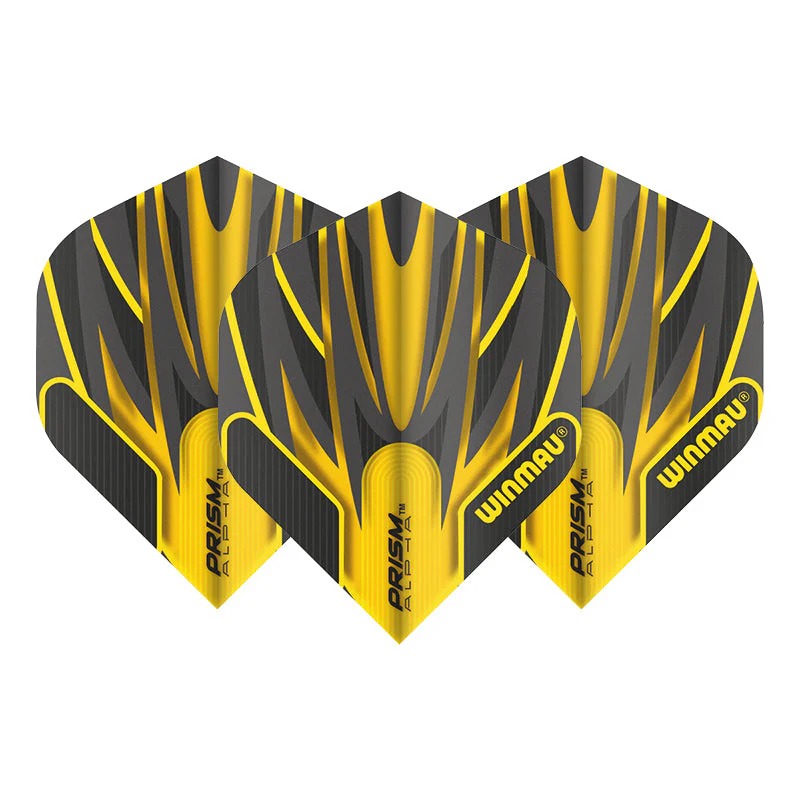 WINMAU PRISM ALPHA FLIGHT EXTRA THICK BLACK-YELLOW