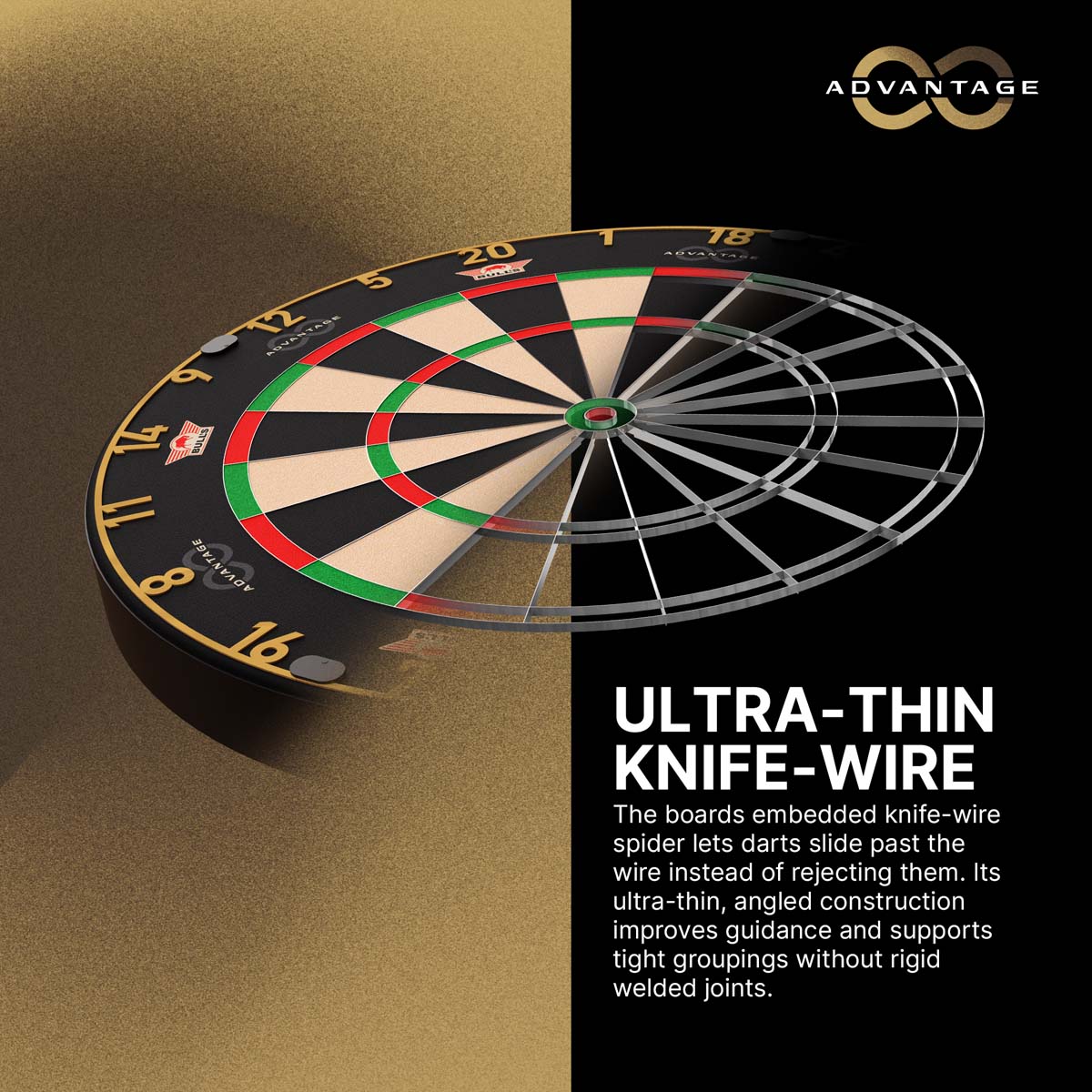 BULL'S ADVANTAGE 8 DARTBOARD DARTSHOP DAS ROGGEL