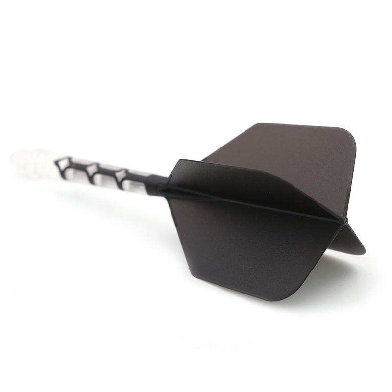 ROST T19 Big Wing Integrated Dart Flights Black Flight with Clear Shaft dartshop das roggel