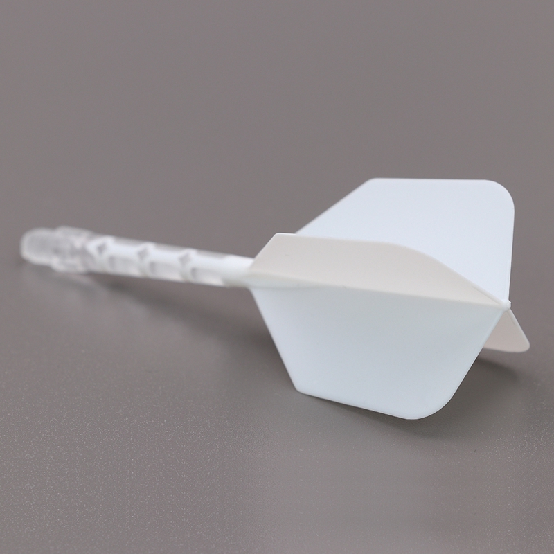Afbeeldingen van Cuesoul ROST T19 Big Wing Geintegreerde Dart Flights Wit Transparante Shaft