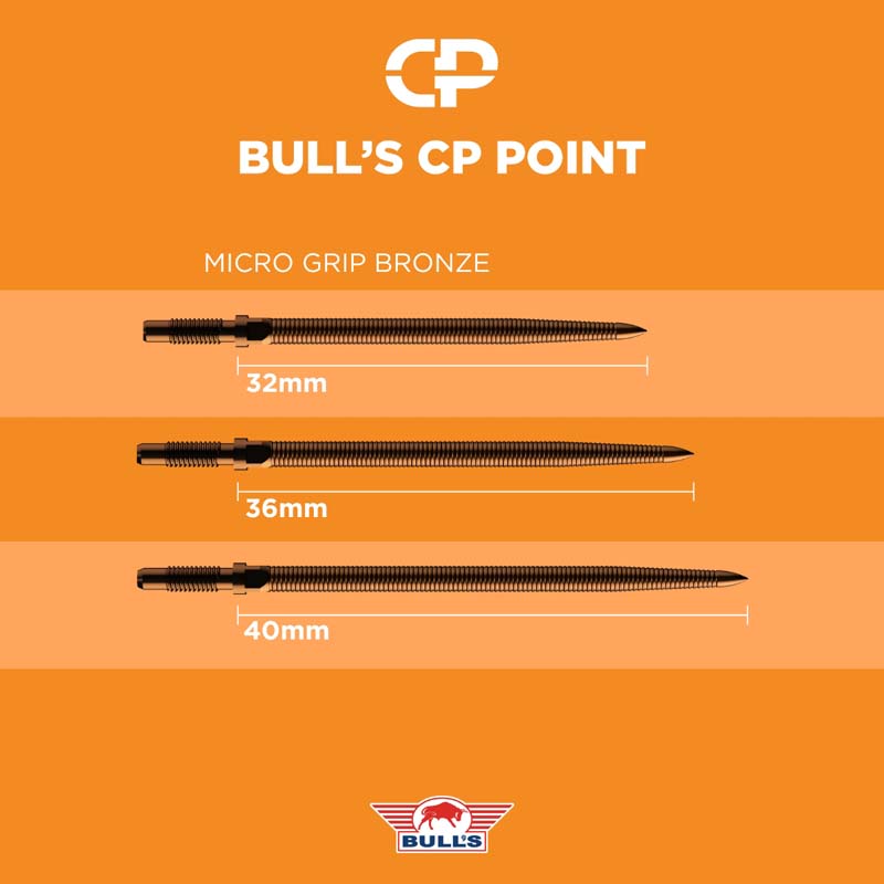 Bull’s CP Micro Grip Points Bronze dartshop das roggel