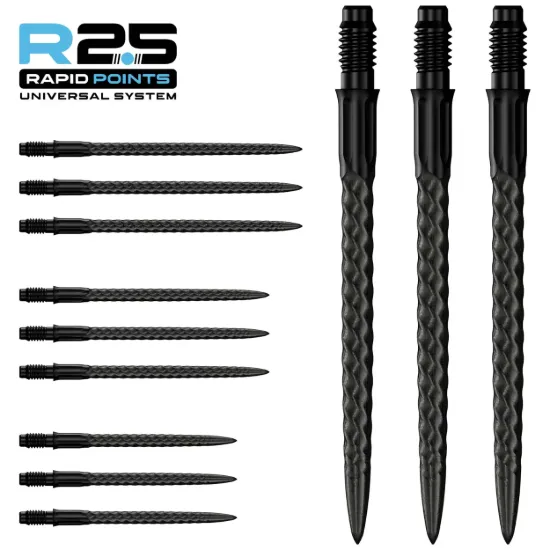 Mission R2.5 Rapid Points - Steel Tip - RVX - Zwart Dartshop DAS Roggel