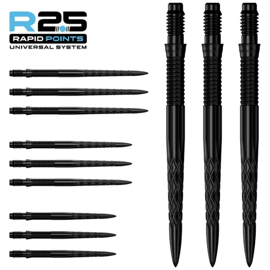Mission R2.5 Rapid Points - Steel Tip - DSX - black|dartshop das roggel