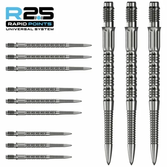 Mission R2.5 Rapid Points - Steel Tip - GV2 - Silver|dartshop das roggel