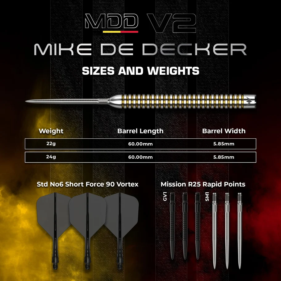 MISSION MIKE DE DECKER 90% TUNGSTEN -V2|dartshop das roggel