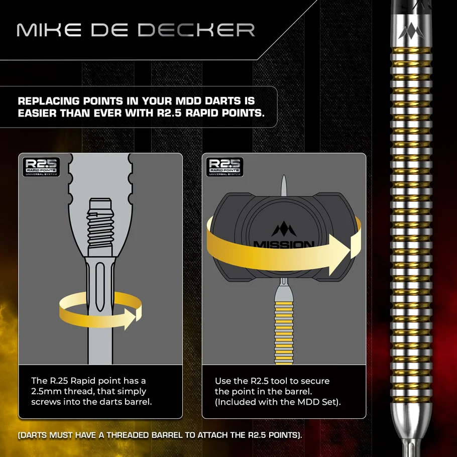 MISSION MIKE DE DECKER 90% TUNGSTEN -V2|dartshop das roggel
