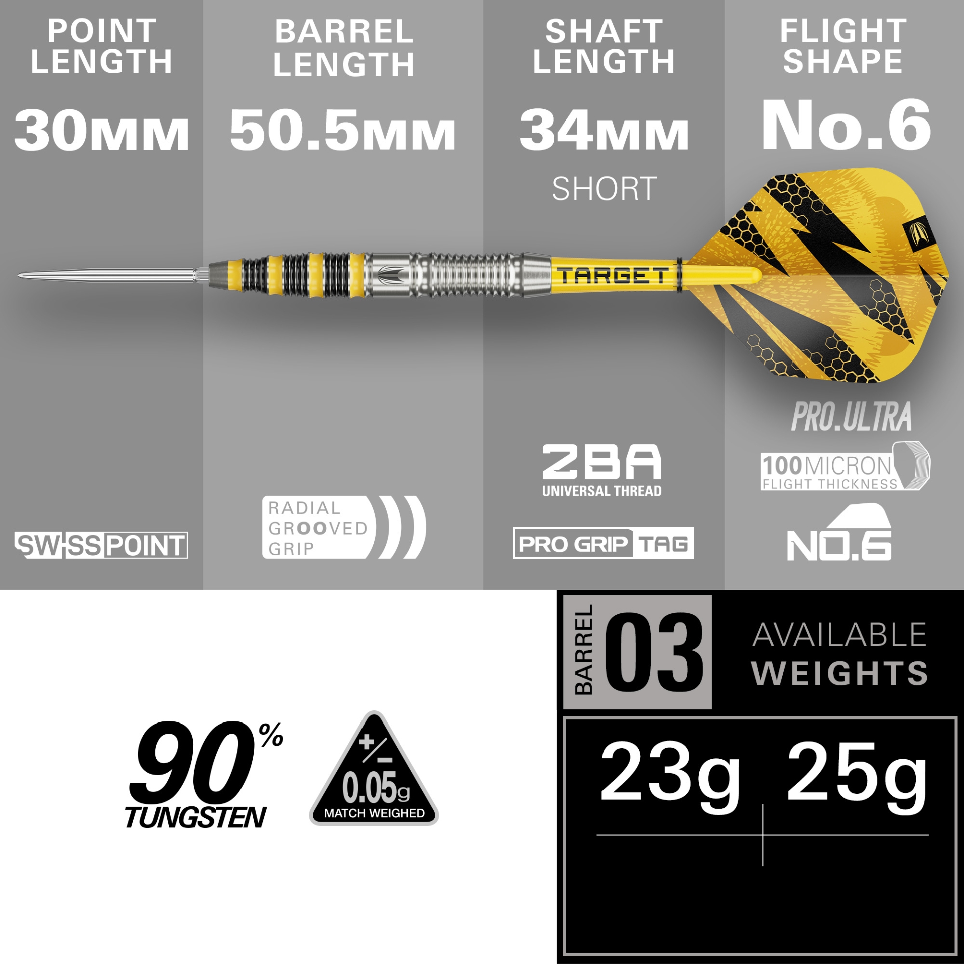 Image de Fléchettes pointe acier Target Buzz Spo3 90%