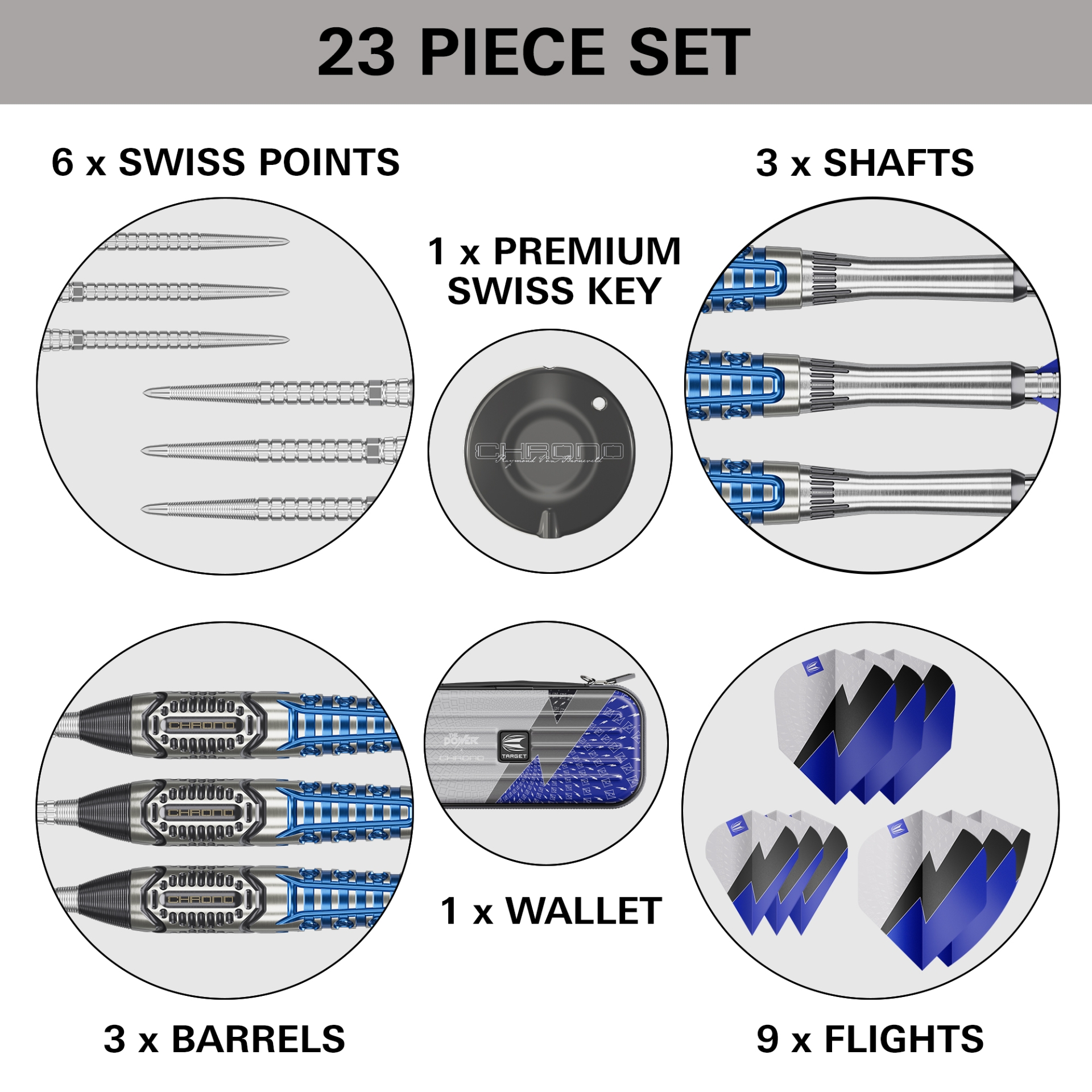 TARGET PHIL TAYLOR POWER CHRONO 95% SP STEELTIP DARTS DARTSHOP DAS ROGGEL