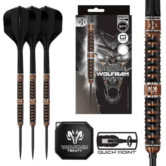 Bild von Harrows Wolfram Trinity QP 97% Steeldarts | Dartpfeile