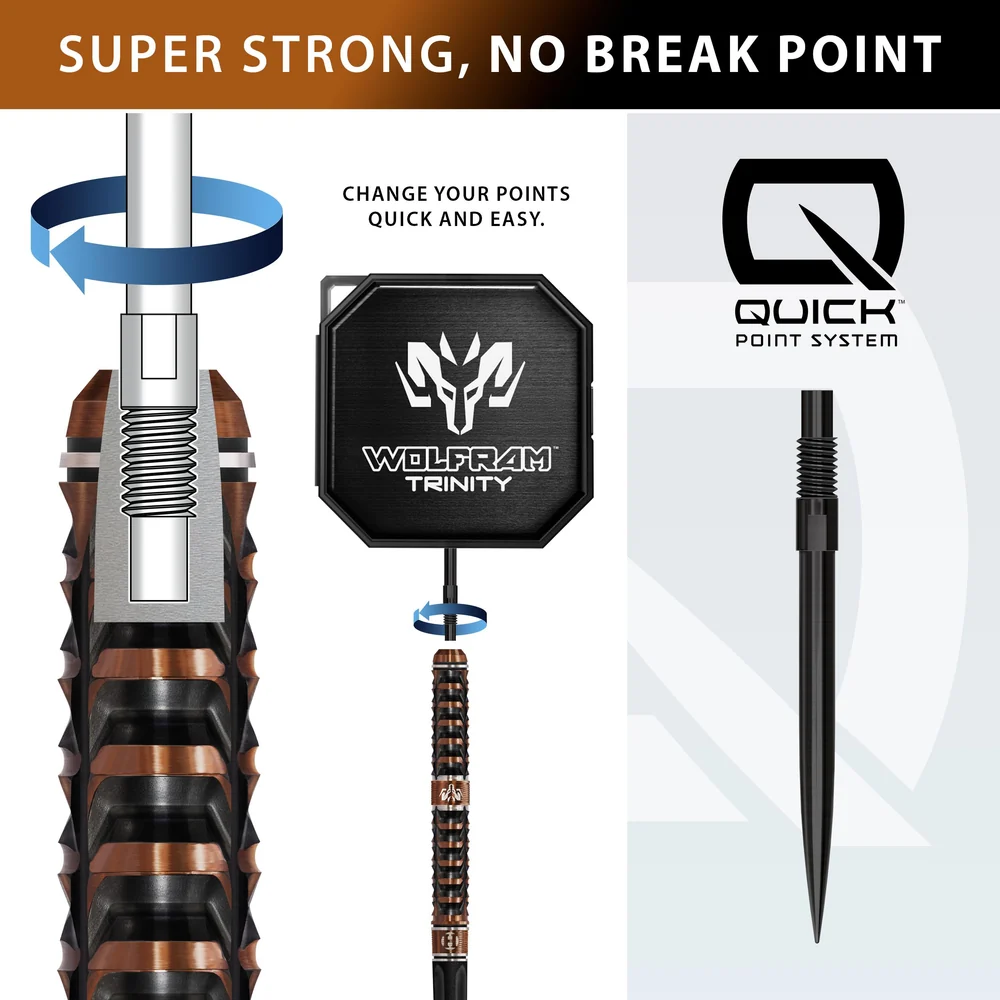 Bild von Harrows Wolfram Trinity QP 97% Steeldarts | Dartpfeile