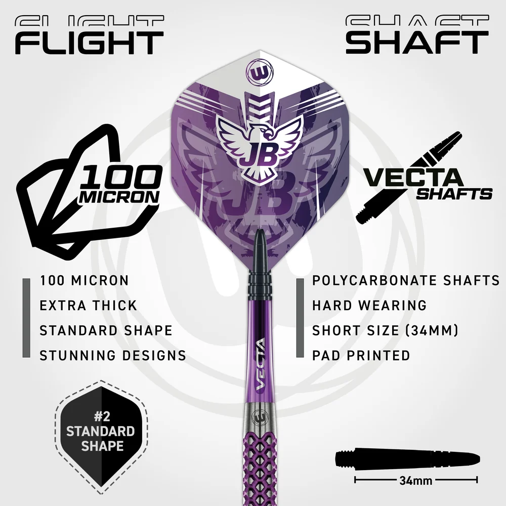 Bild von Winmau John Brown 90% Signature Edition Steeldarts | Dartpfeile