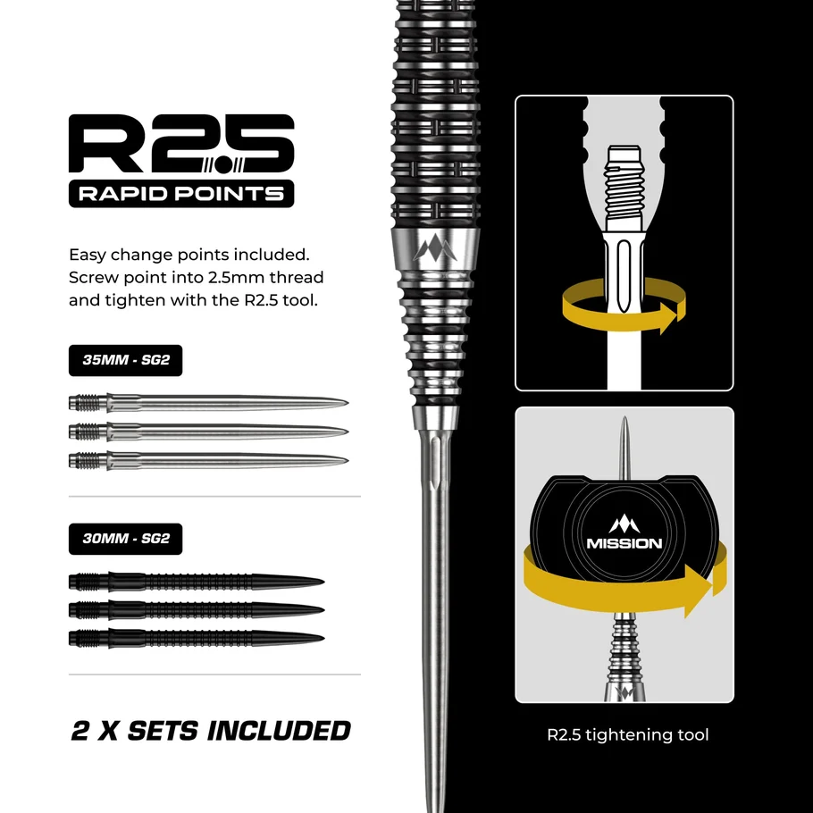 Picture of Mission Cameron Carolissen R2.5 Steeltip Darts