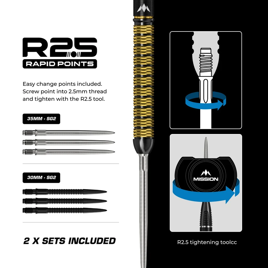 Picture of Mission Collab Series Jake Kenyon R2.5 Steeltip Darts