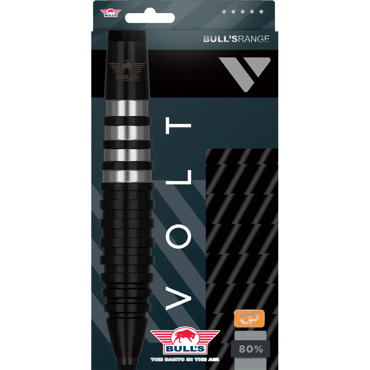 Bild von Bull's Volt Schwarz 80% CP Steeldarts | Dartpfeile