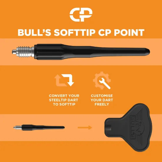 Bild von Bull's CP Softtip Points Schwarz 25mm (15 Stück)