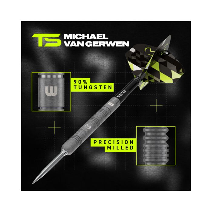 Afbeeldingen van Winmau Michael van Gerwen TS 90% SP Steeltip Dartpijlen