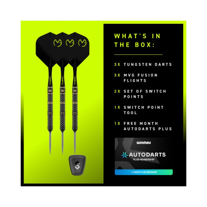 Afbeeldingen van Winmau Michael van Gerwen W-Max 90% SP Steeltip Dartpijlen