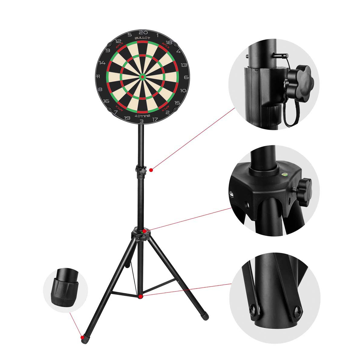 Afbeeldingen van Bullet Hybrid Dartbordstandaard