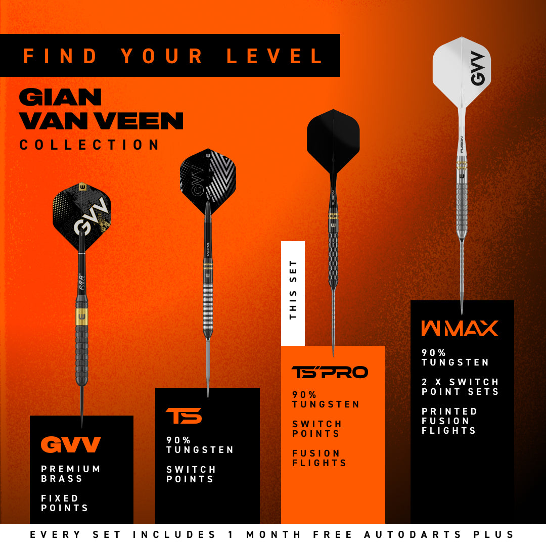 Bild von Winmau Gian van Veen TS-PRO 90% SP Steeldarts | Dartpfeile