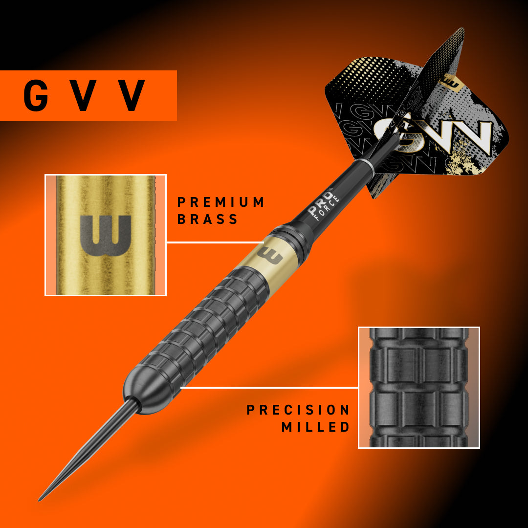 Bild von Winmau Gian van Veen Brass Steeldarts | Dartpfeile