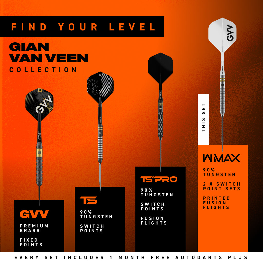 Bild von Winmau Gian van Veen W-Max 90% SP Steeldarts | Dartpfeile