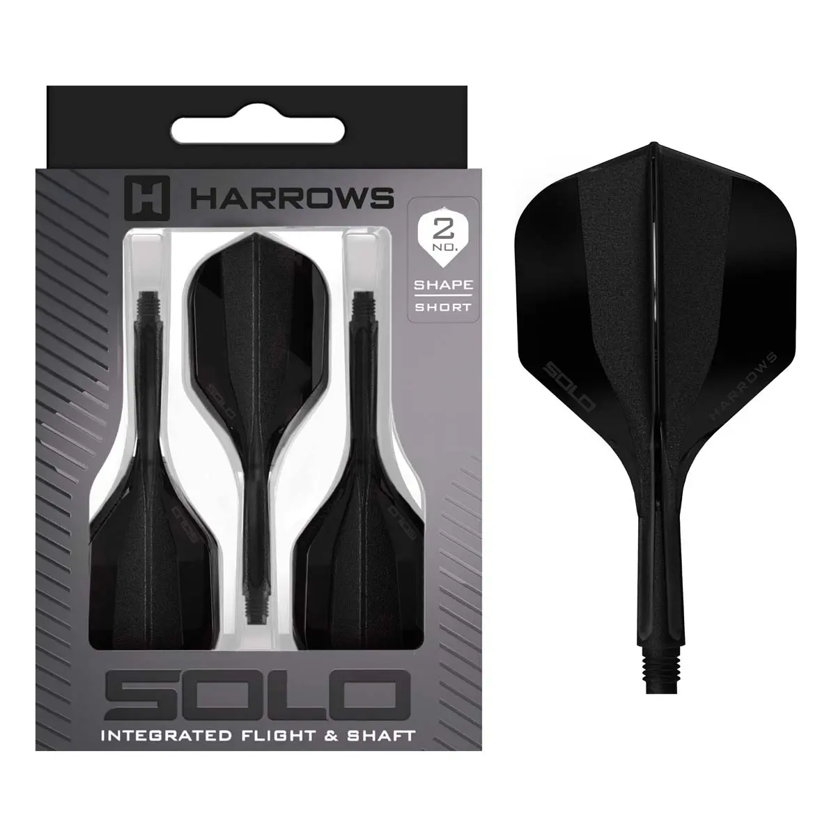 Image de Ailettes Harrows Solo Integrated Standard No2 Noires