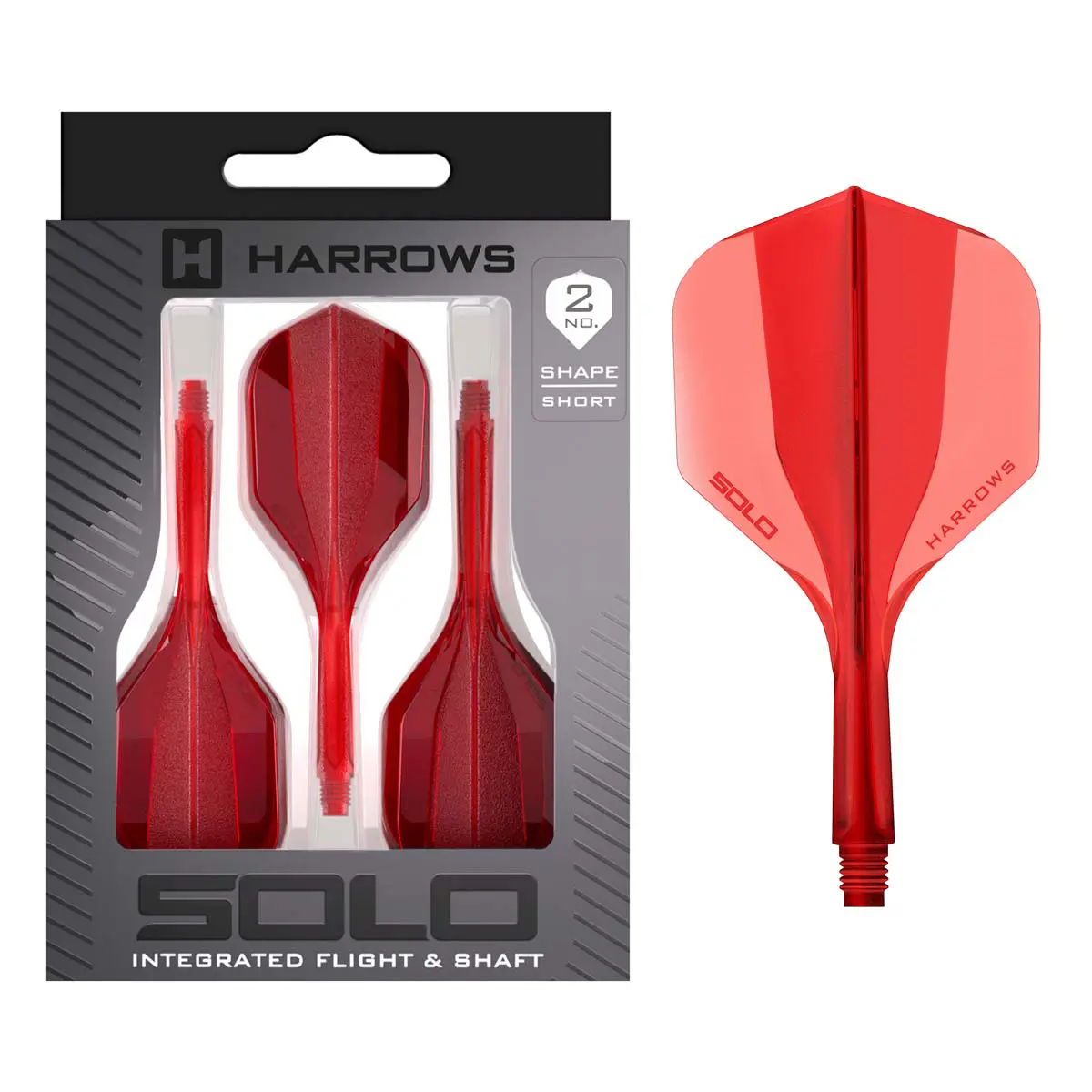 Image de Ailettes Harrows Solo Integrated Standard No2 Rouges