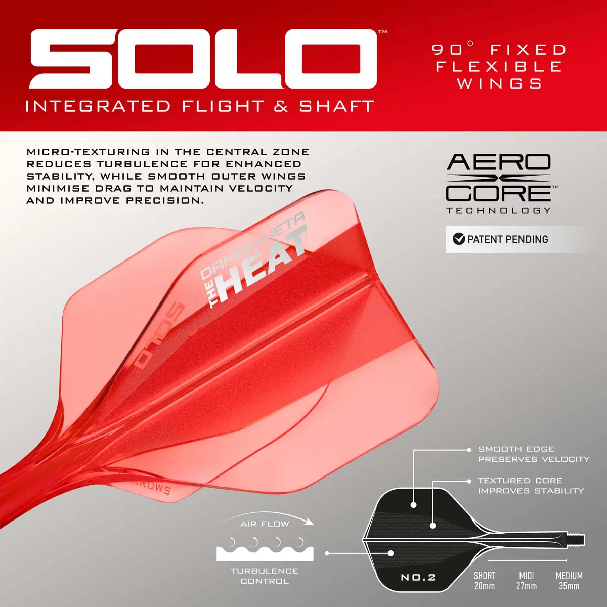 Image de Ailettes Harrows Solo Integrated Standard No2 Rouges