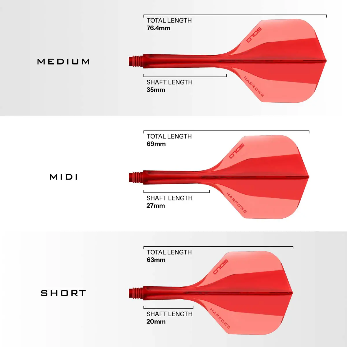 Image de Ailettes Harrows Solo Integrated Standard No2 Rouges